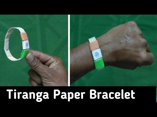 Diy bracelet for Indipendence Day ।। Tricolour bracelet with paper ।। -  YouTube
