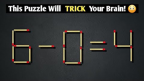 6-0=4 🤯 Fix This Viral Matchstick Puzzle in 1 Move!