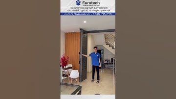 Trải nghiệm bộ cửa trượt quay Eurotech tấm kính kết hợp CNC tinh xảo  tại  văn phòng Hài Nội