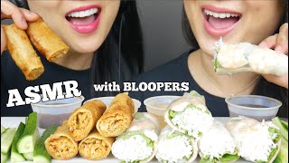 ASMR FRIED ROLL + SALAD ROLL (SISTER'S EDITION) EATING SOUNDS + BLOOPERS | SAS-ASMR