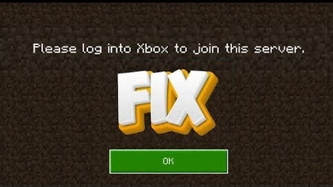 Please log into XBOX to join this server | Minecraft error in mcfleet