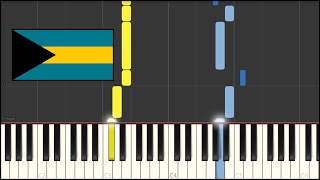 The Bahamas National Anthem - March On, Bahamaland Piano Tutorial