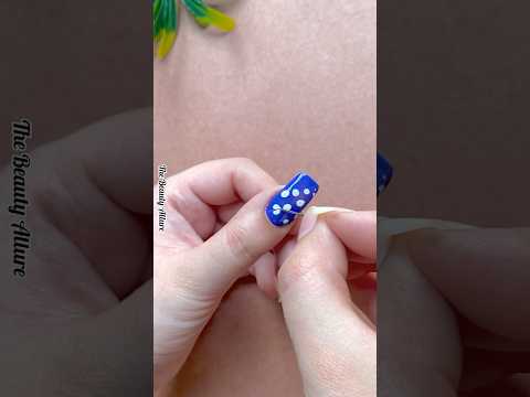 💅🩵Easy nail art with safety pin #shorts #nails #nailart