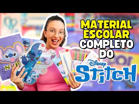 MATERIAL ESCOLAR Completo do STITCH! 💙🩷