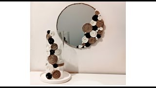 mirror hanging craft | home decorating ideas handmade easy|diy room decor | diy mirror | Home decor