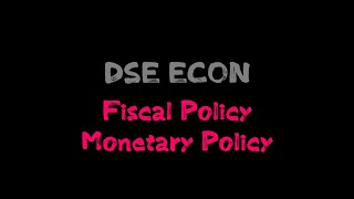 【DSE ECON】20分鐘學齊 FISCAL POLICY & MONETARY POLICY ｜點樣做好嘅政府？