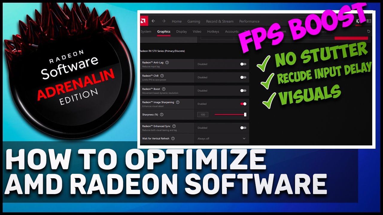 How to Optimize AMD Radeon Settings For GAMING & Performance In 2021 ...
