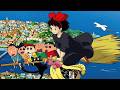 クレヨンしんちゃんが魔女の宅急便の世界に入り込む夢のコラボ / Crayon Shin-chan enters the world of Kiki's Delivery Service