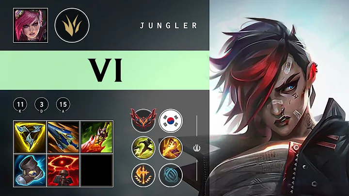 Vi Jungle vs Qiyana - KR Grandmaster Patch 25.24