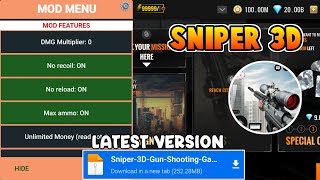 NEW UPDATE‼️SNIPER 3D MOD MENU APK V6.12.0 UNLIMITED MONEY UNLOCKED ALL screenshot 1