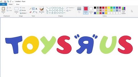 How to draw the Toys "R" Us logo using MS Paint | How to draw on your computer