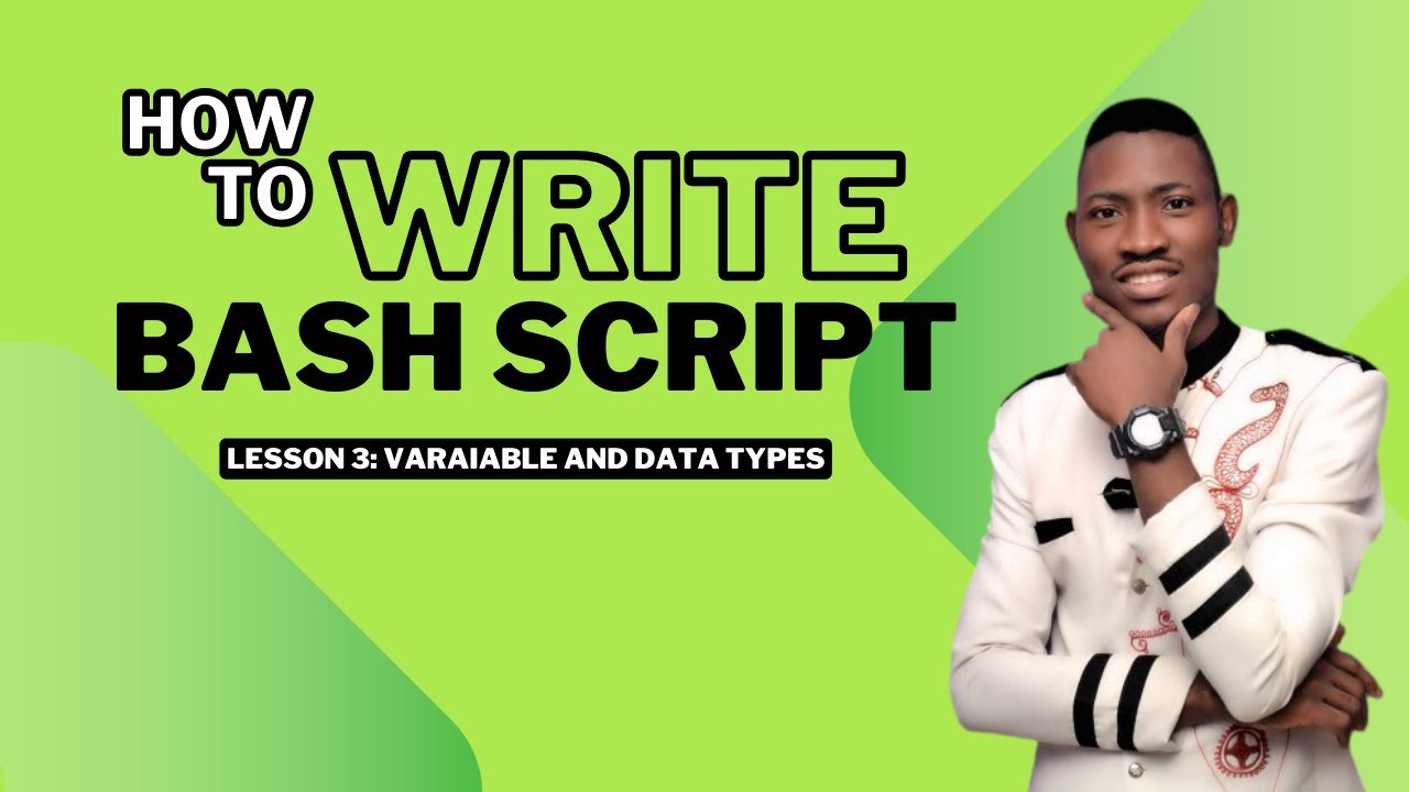 Bash script lesson 3: How to use variable and datatypes - YouTube