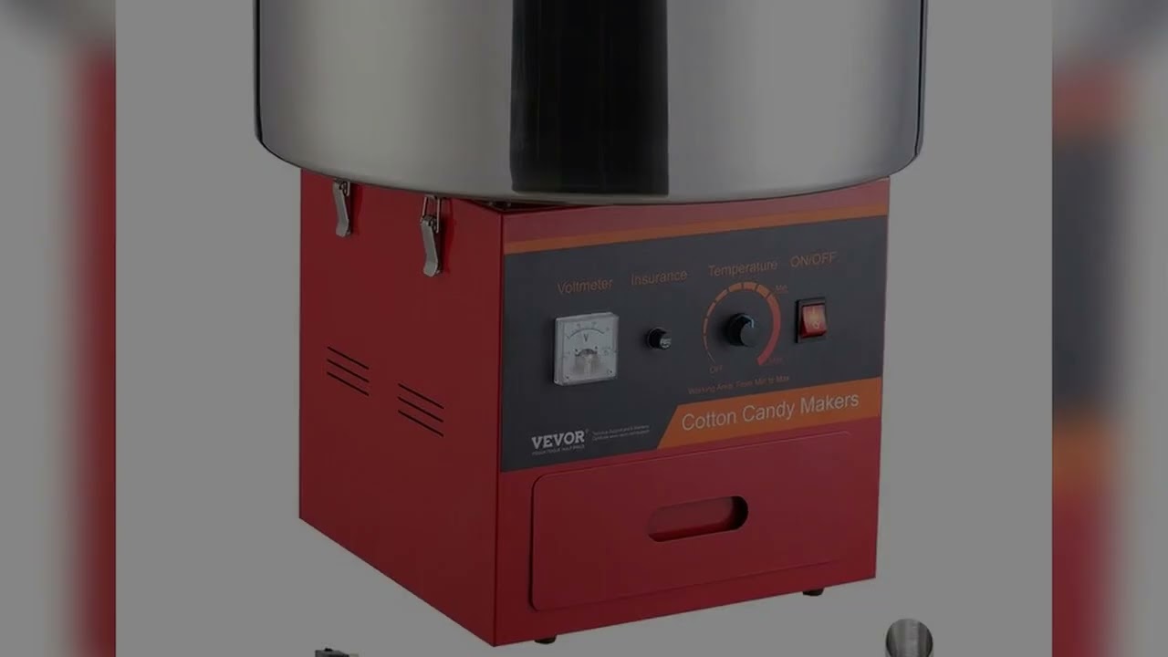 A must-have product! SucceBuy 1000W Electric Cotton Candy Machine Commercial Candy Floss Maker wit
