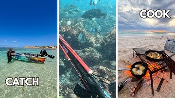 🎣 Living Off Our Catch | 🐟 Wild Aussie Fishing, Diving & Beach Fire Cooking 🔥