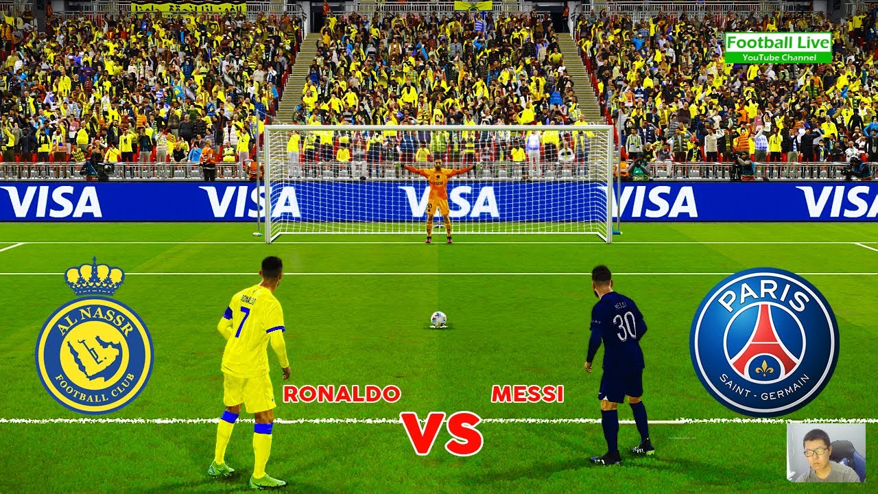 Al Nassr vs PSG Penalty Shootout Ronaldo vs Messi Neymar Mbappe PES Gameplay PC