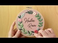 Floral Name Embroidery Hoop - Video 2, Stem Stitch