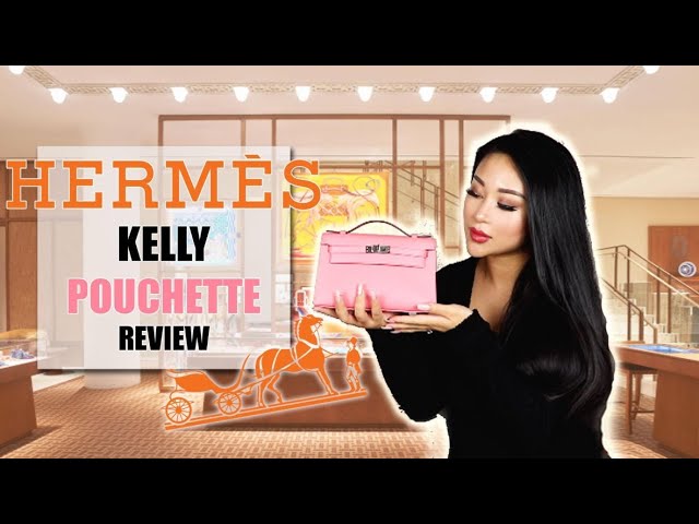 Hermès Kelly Pochette Mykonos Ostrich Gold Hardware GHW — The