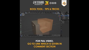 Tutorials: Addon: Blender 3D: Bool Tool Tips & Tricks #blender3d #b3d #shorts #ytshorts by #jkstarr