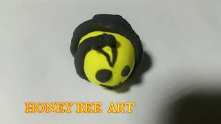 How to make honey bee with soft clay art#craft #diy #airclay #polymerclay #wsart190 #clayart