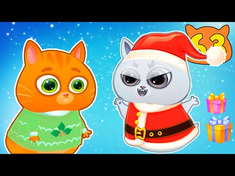 Суровый КОТИК БУБУ №63. Дед Мороз и Новый Год. Мультик ИГРА про котят на канале Хвостик ТВ