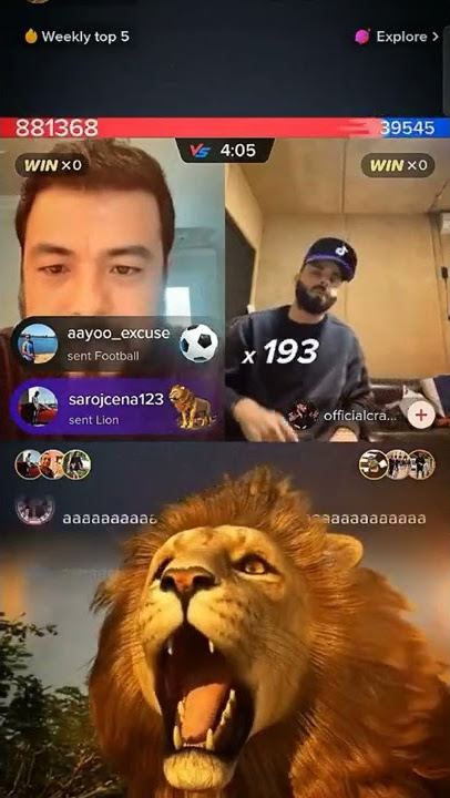tiktok big match lion gifts