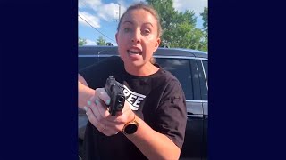 White woman pulls gun on black woman during an argument in restaurant car park in Michigan screenshot 4