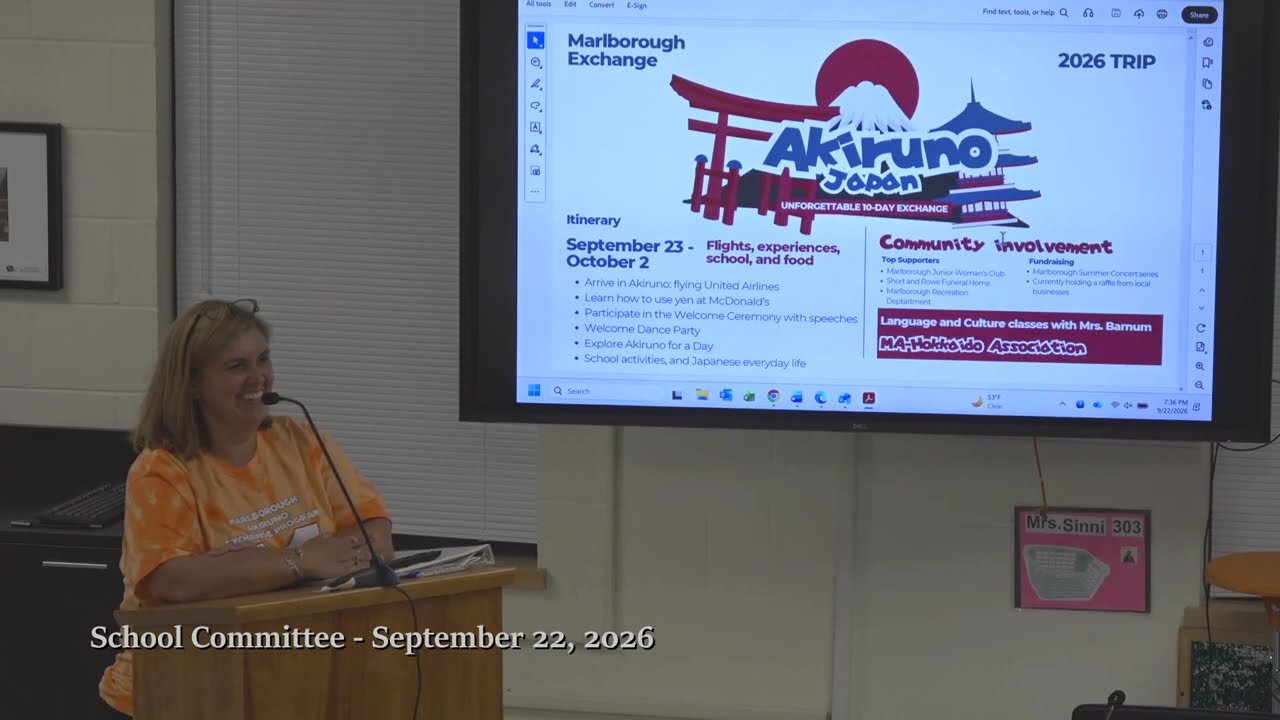 School Committee - September 22nd, 2026