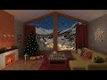 Cozy Christmas Ambience | Snow Blizzard and Fireplace Sounds