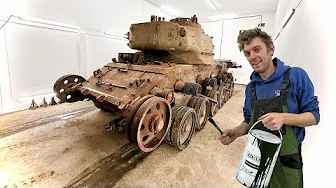 Painting a 48 ton RUST BUCKET 