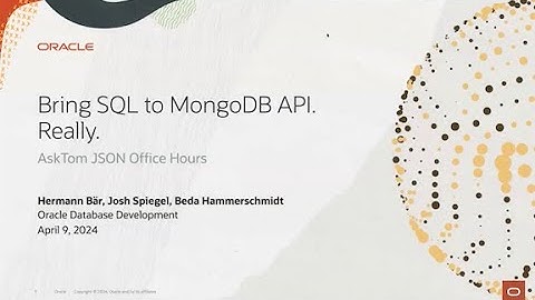 SQL through the Oracle Database API for MongoDB - better together