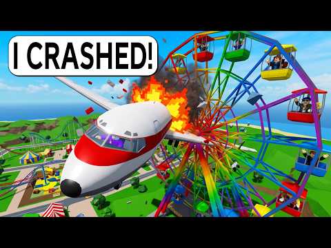 I Fly a Plane on Roblox BUT CRASHED INTO A Ferris Wheel...