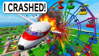 I Fly a Plane on Roblox BUT CRASHED INTO A Ferris Wheel...