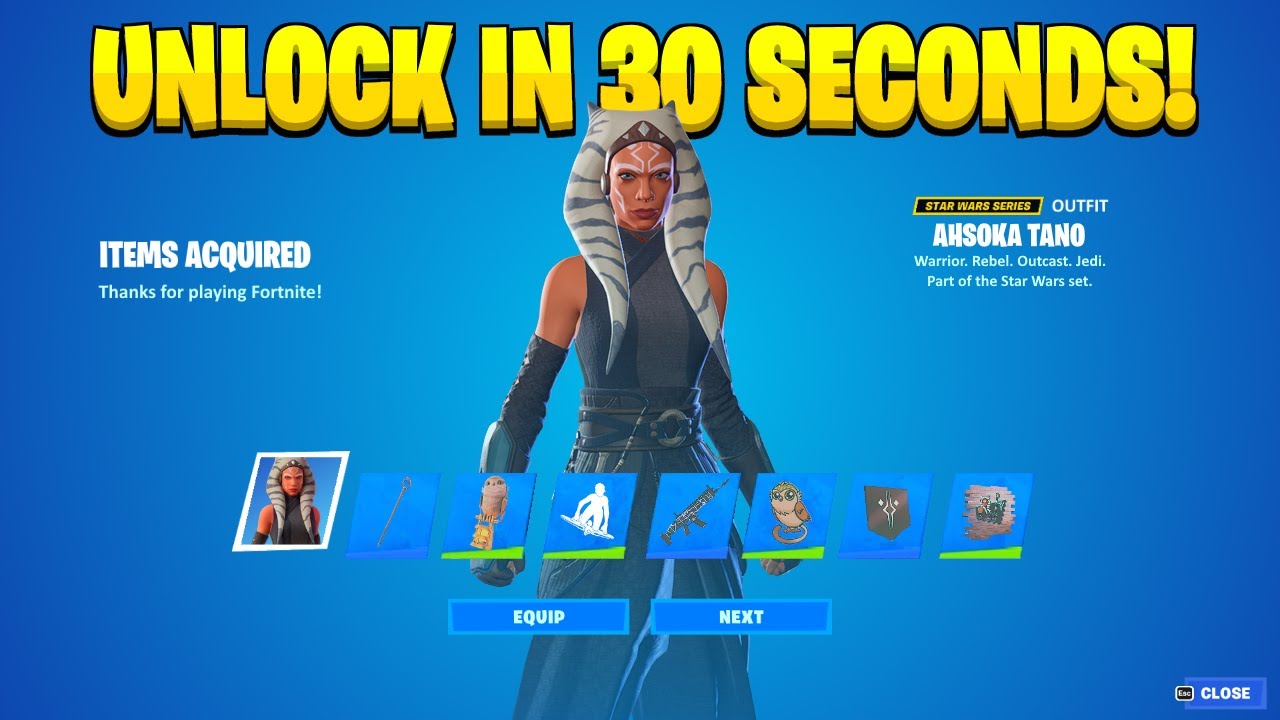 How to complete Fortnite Ahsoka Tano Quests & unlock Ahsoka Tano