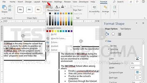Make sure the text flows from the left to the right textbox. Then, apply papyrus texture and 4pt...