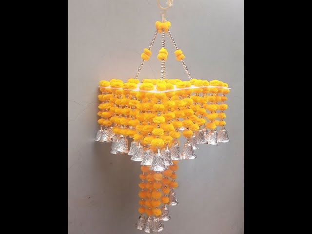 Yellow Color Diwali Decorative Handmade Jhumar