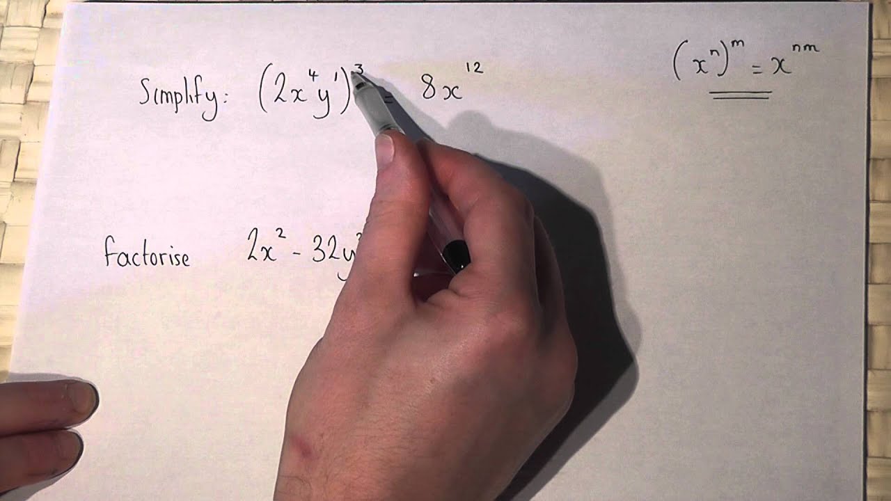 Algebra Simplifying Expressions Involving Powers YouTube Algebra Simplifying Expressions Involving Powers YouTube