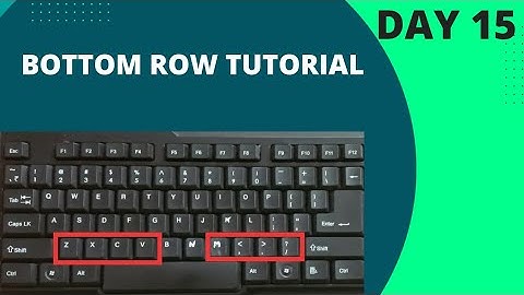 English Typing Tutorial Day 15 | Bottom Row Tutorial.