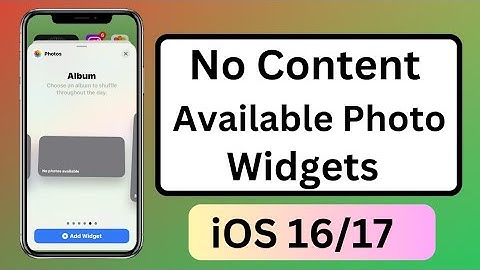 How to Fix No Content Available Photo Widget iOS 16 | No Content Available Photo Widget iOS 16 | iOS