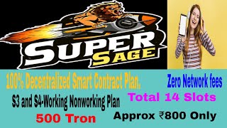 Supersage full Plan!!Best AI matrix Plan!!S3 and S4!!Zero Network fees!!Best MLM Plan 2020!!
