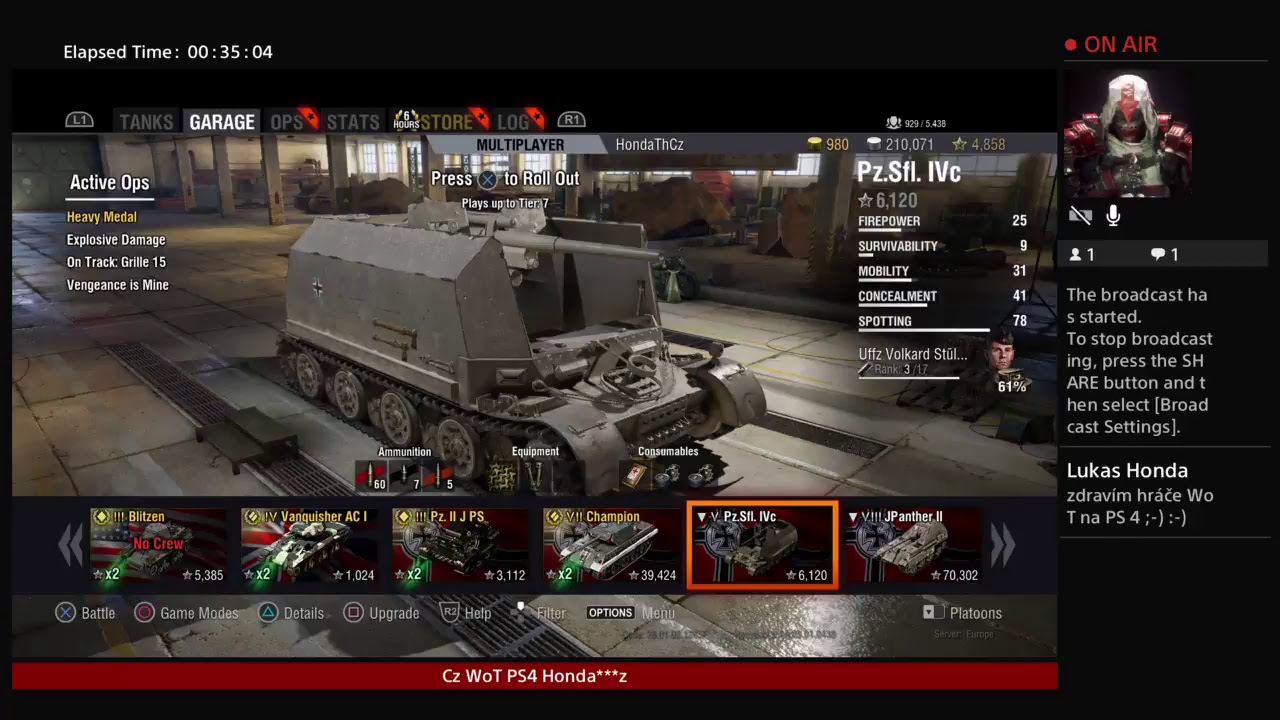 World of TanksPS4 HondaThCz YouTube