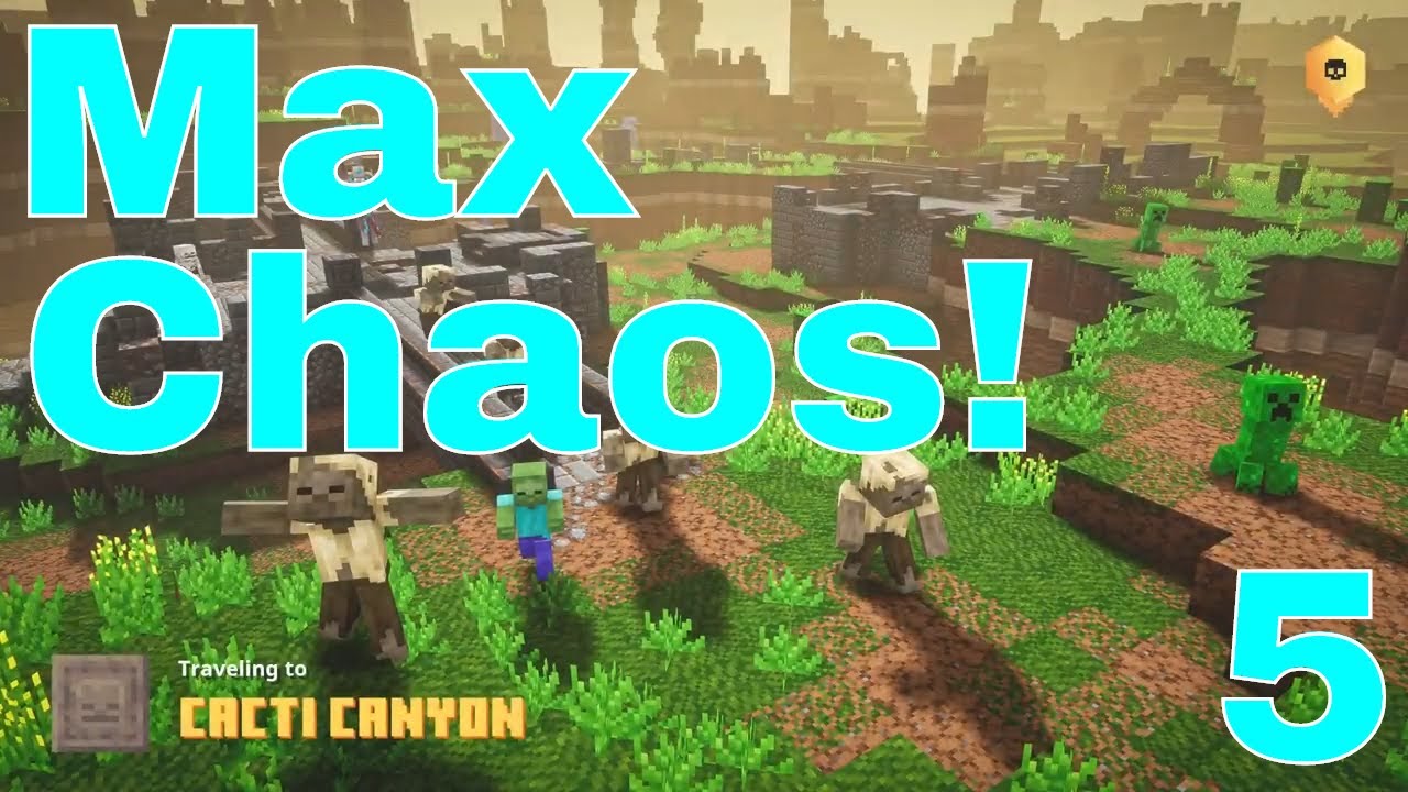 Max Chaos! - Minecraft Dungeons Part 5 - Cacti Canyon - YouTube