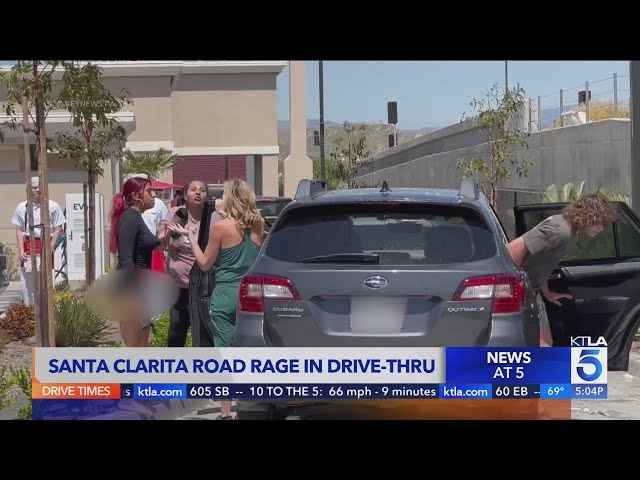 Road-rage incident caught on camera at In-N-Out Burger drive thru class=