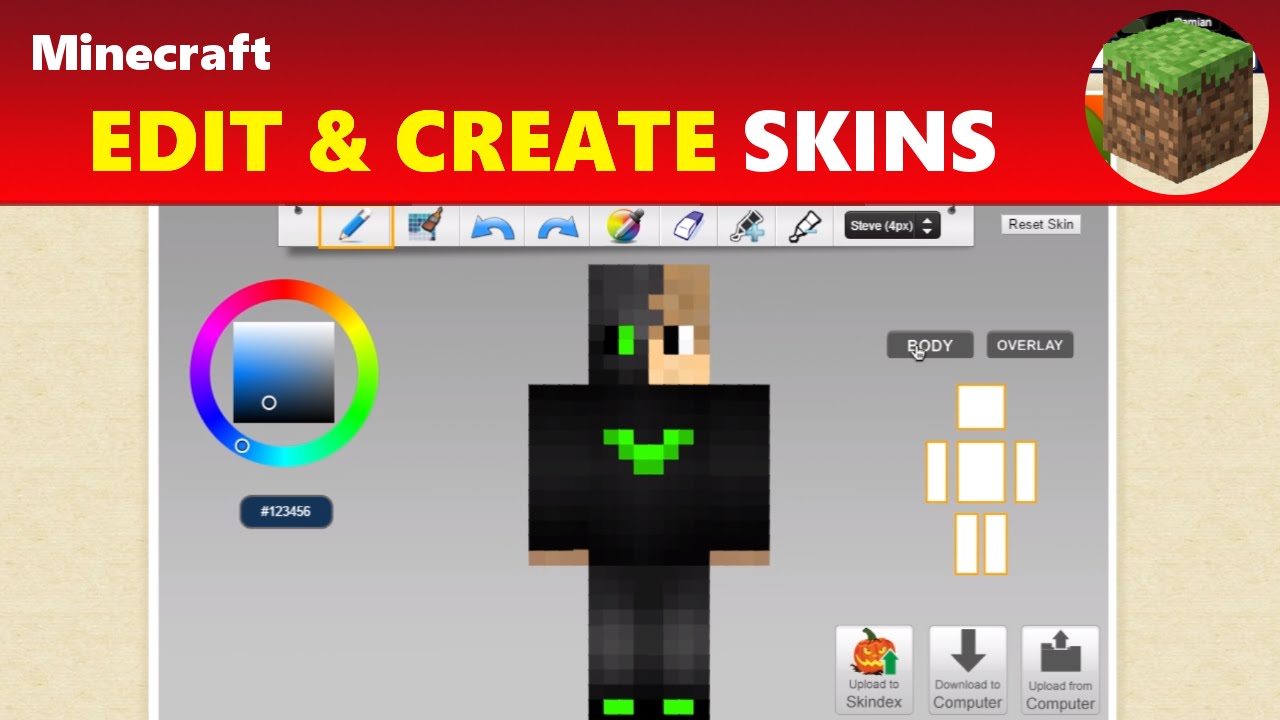 Noob1234 Minecraft Skin Template