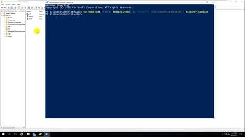 Using PowerShell - Restore a user deleted  ( Combine with Recycle Bin )