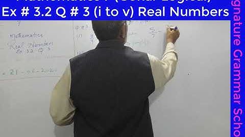 Mathematics 7 (Gohar Logical) Exercise # 3.3 Question # 3 (i to v) - Signature Grammar School