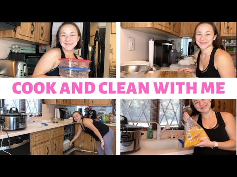 COOK, PREP & CLEAN WITH ME// EASY MEAL IDEAS// CLEANING MOTIVATION// MEAL PREP// HEALTHY DESSERT