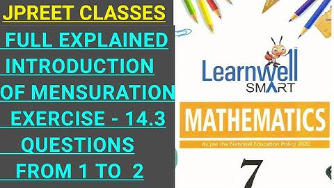 #class7 #viralvideo #learnwell #chapter14 #mensuration exercise 14.3 question 1,2 #jpreet