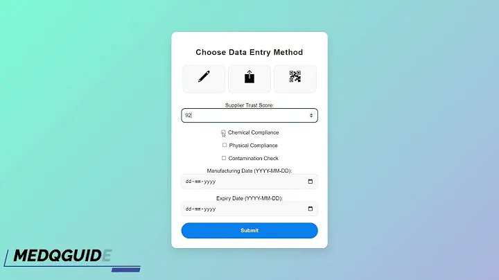 MEDQGUIDE : Online testing and monitoring of quality of medicines and consumables. SIH1621