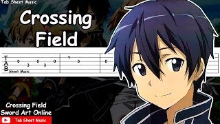 Video thumbnail of "Sword Art Online OP 1 - Crossing Field EASY Guitar Tutorial"