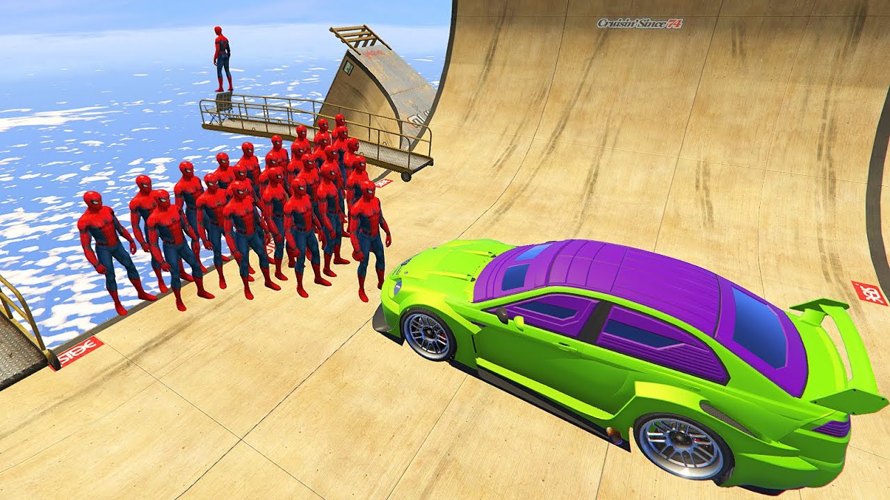 GTA 5 Water & Crazy Ragdolls SPIDERMAN vol.1 (Euphoria Physics, Funny Moments) Jumps/Fails & Falls